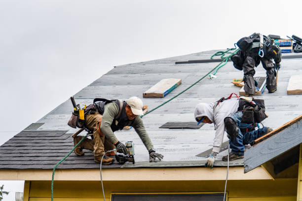 Professional Gutter Installation technician working in Richmond, IN